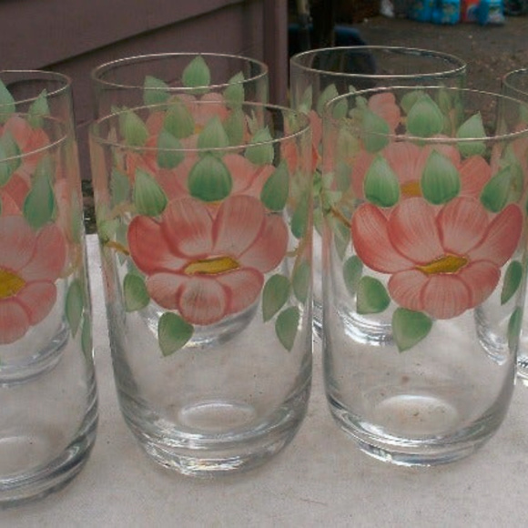Vintage Prairie Rose Imperial Glass Tumblers - Picture 4 of 8